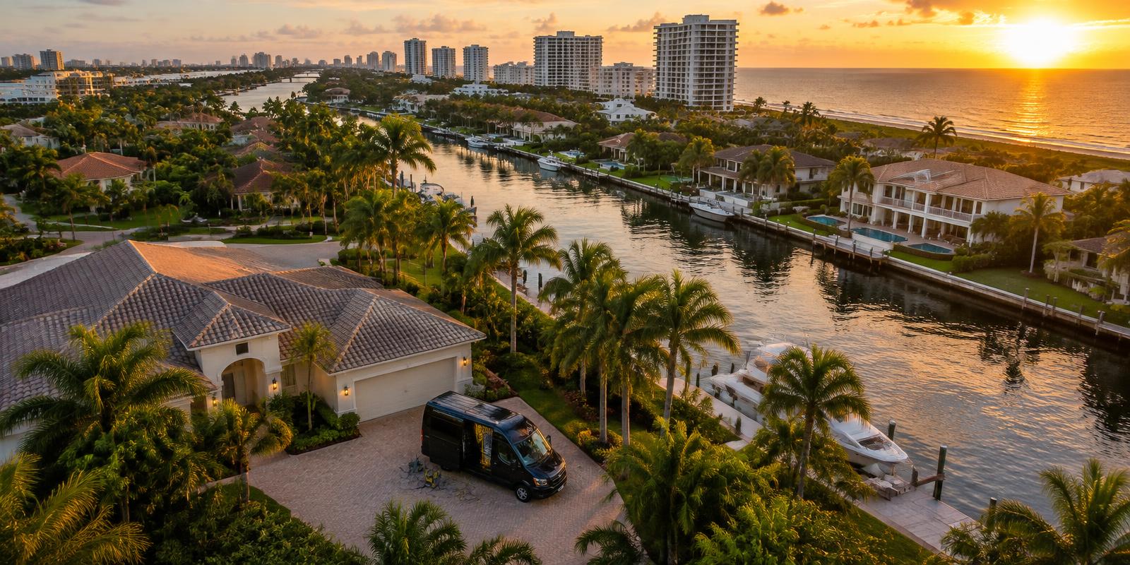Broward County coastline and neighborhoods